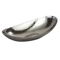 Hammered Stainless Steel Oval Fruit Bowl